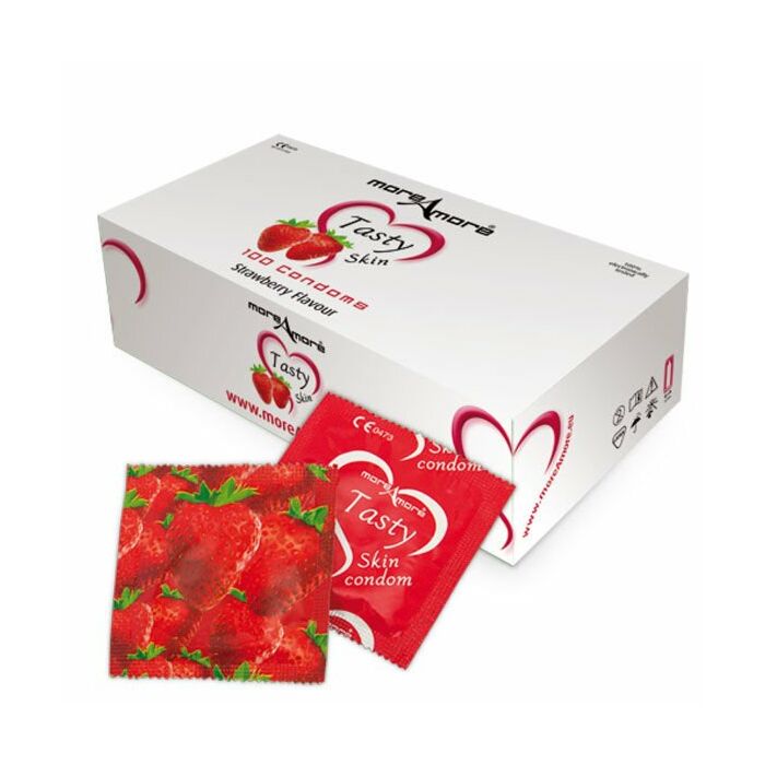 MoreAmore condoms strawberry flavor (box 100 pcs)