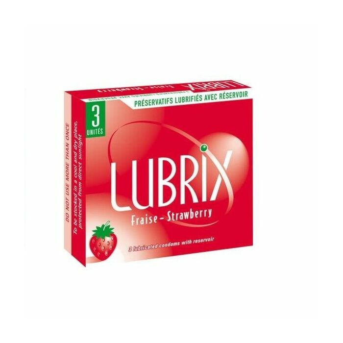 Lubrix 3 units box strawberry flavor