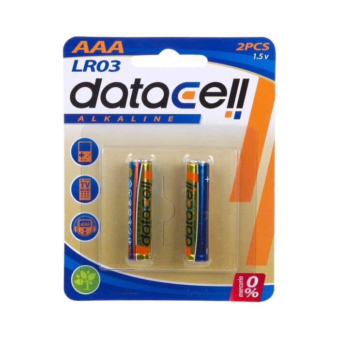 Blister 2 alkaline LR03/AAA batteries - Datacell - Premium Quality