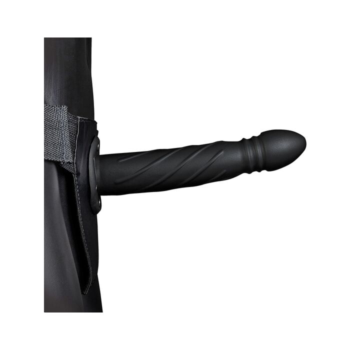 Ouch! Braided Hollow Strap-On Black 8'' - Sex Shop