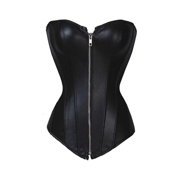 Fortunated Black Corset - High-Quality PVC Black Corset
