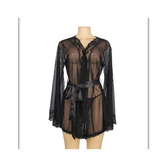 Black Mesh Babydoll XL-XXL - XL Sensuality