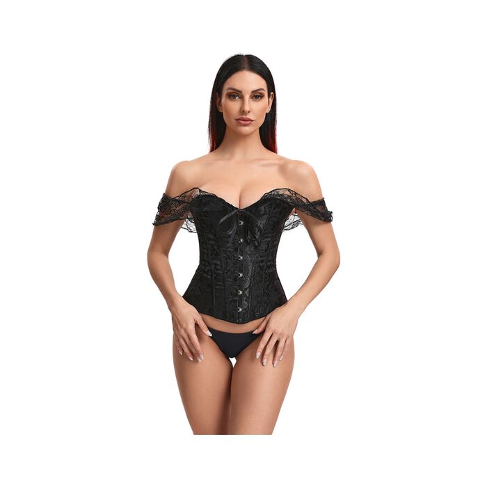 Venus Black Corset - PVC Cut 2XL