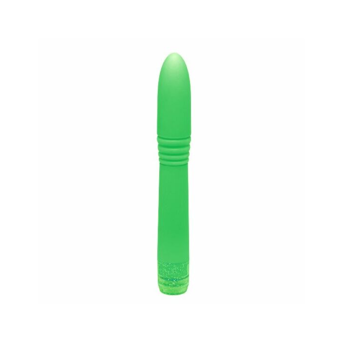 Neon luv touch vibrator and green slender fluted