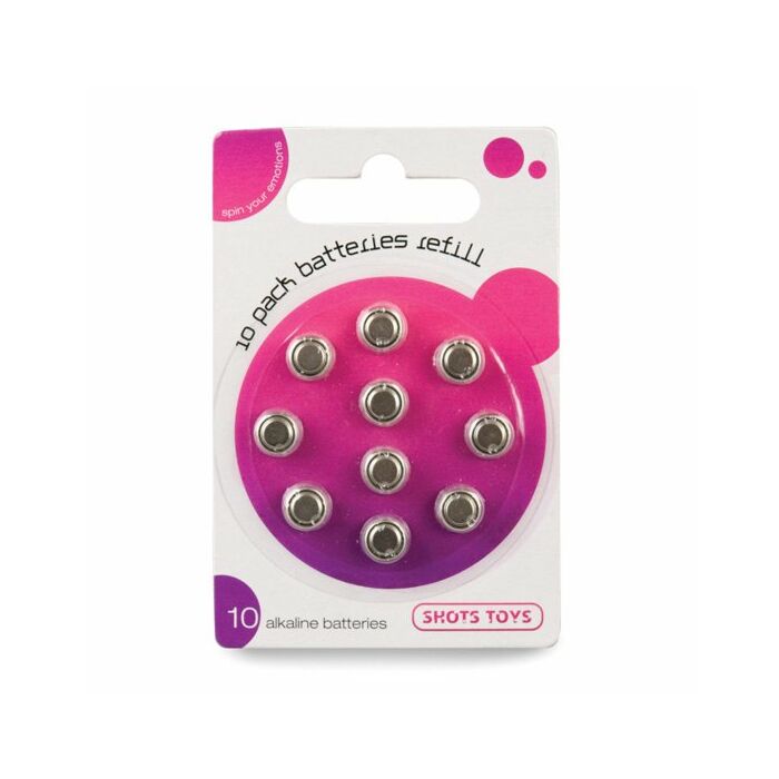 Pack 10 alkaline button batteries LR41