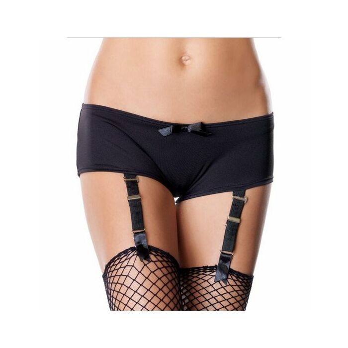 Leg avenue black panties with garter belts