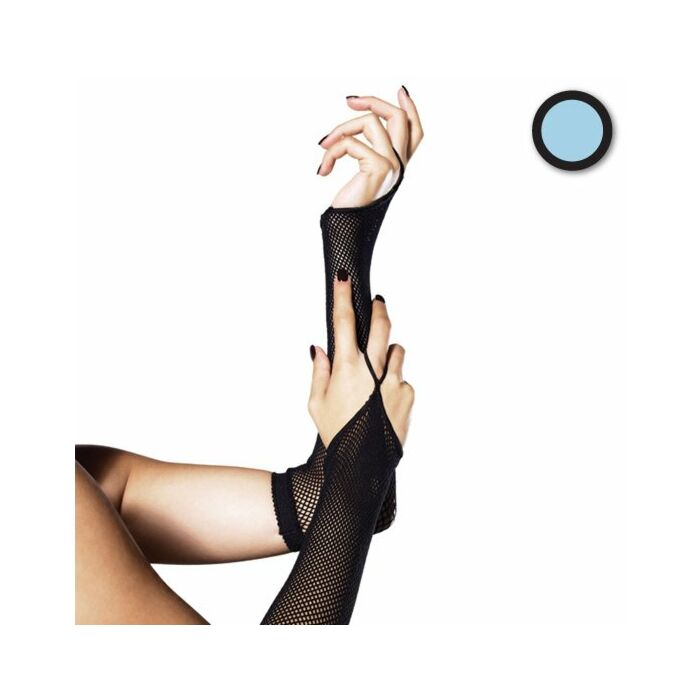 Leg avenue arm warmers light blue network