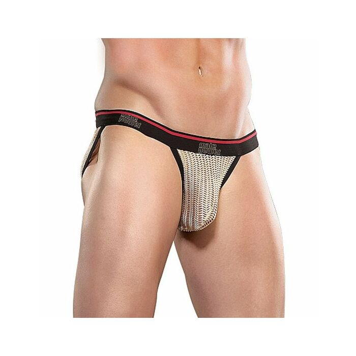 Male nude thong micro power crochet