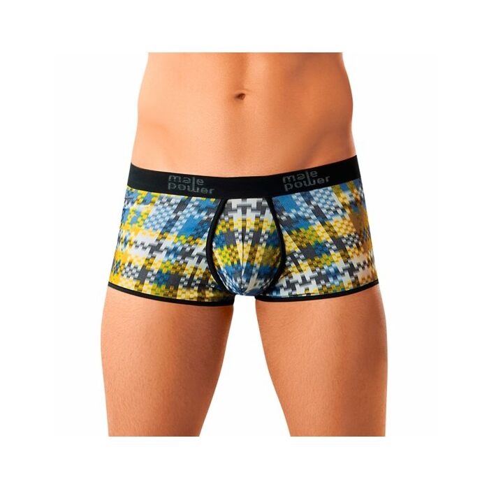 Male boxer power enhancer blue digital print