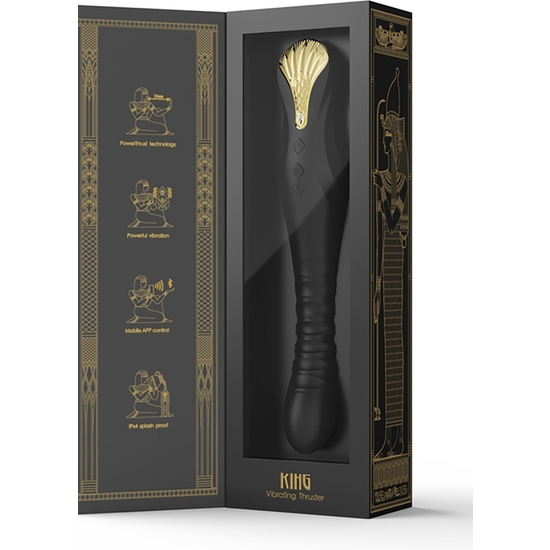 Zalo king vibrator - obsidian black
