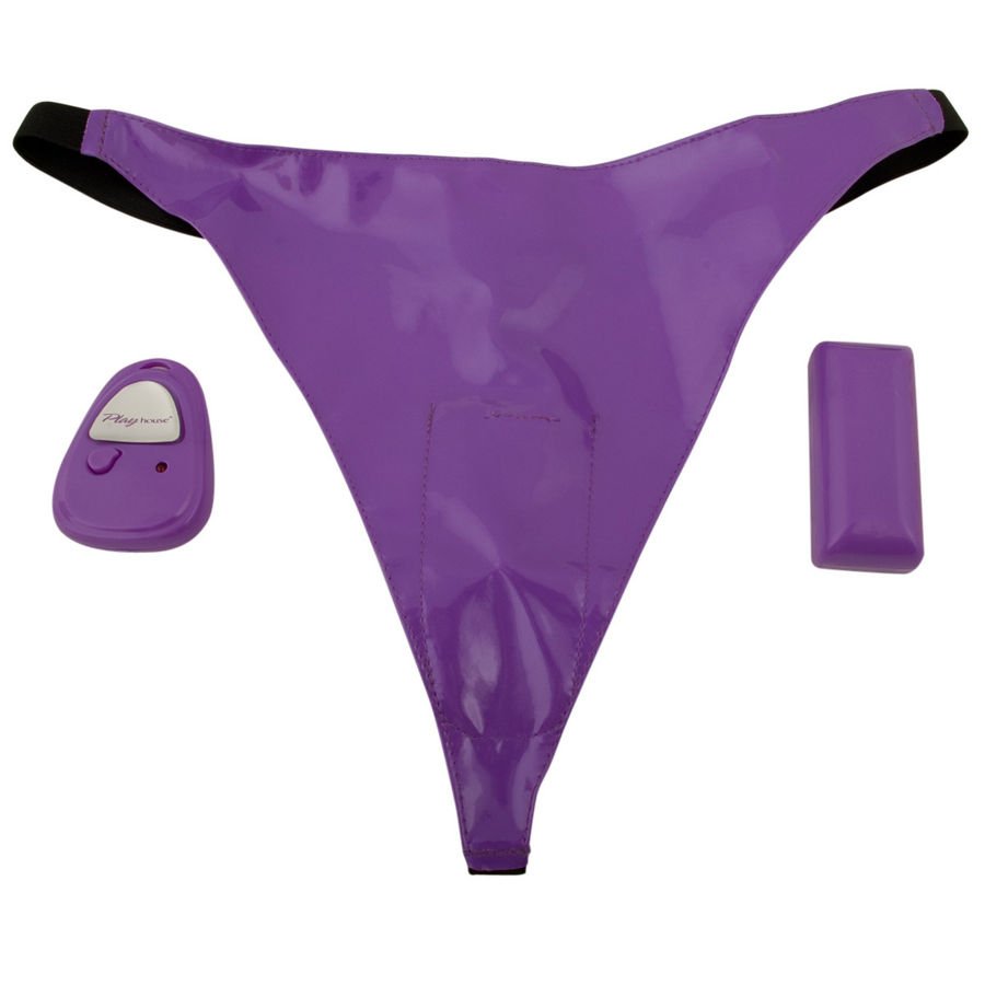 Thong purple vibrator with remote control