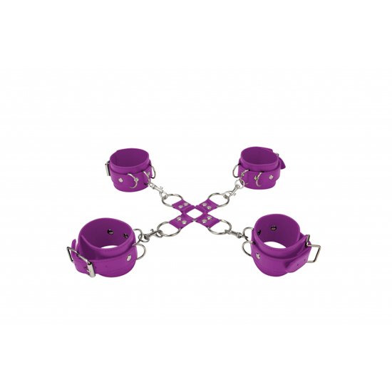 OUCH Leather Handcuffs Feet and Hands - Shots Toys